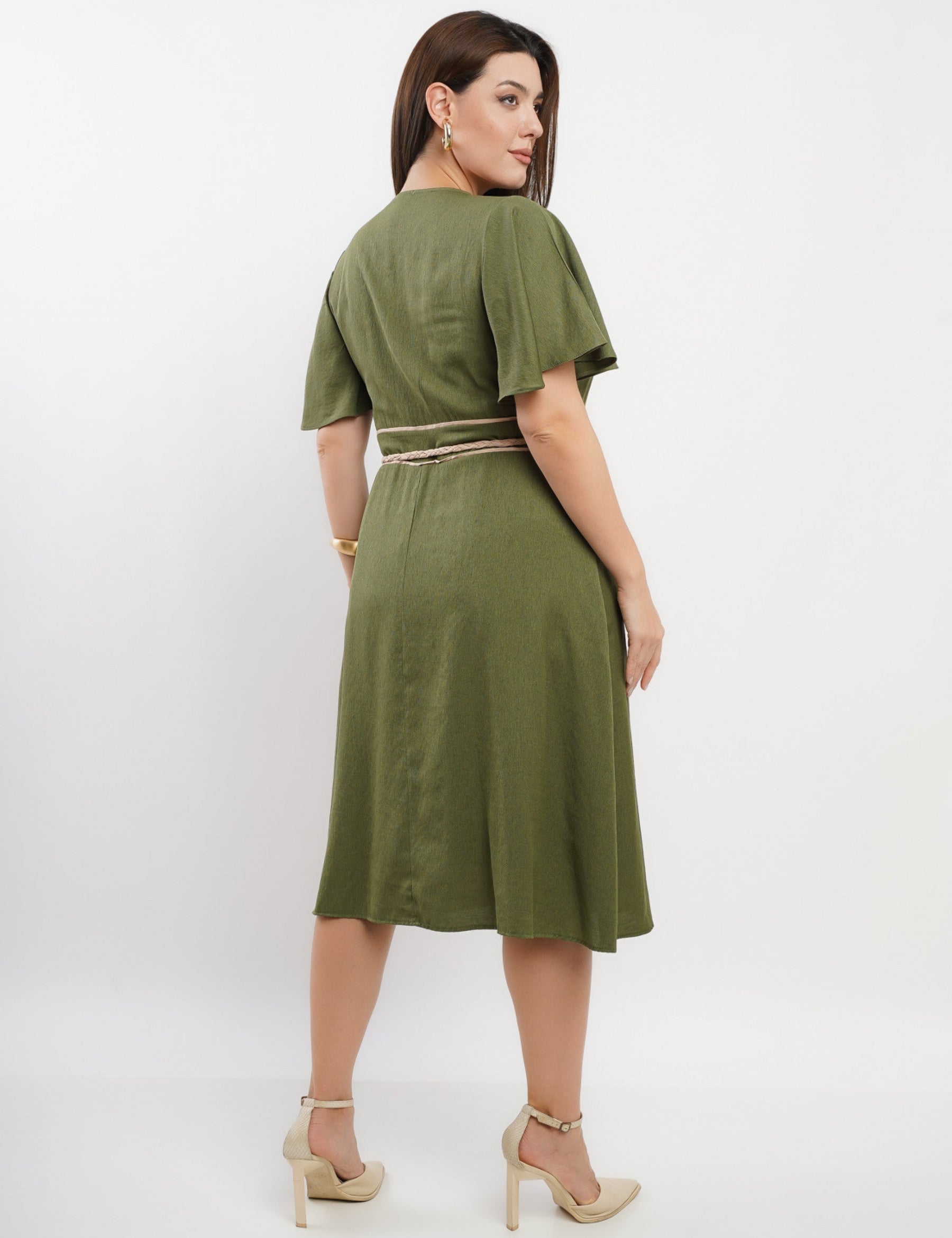 Vestido Curto Poliviscose Com Vivo