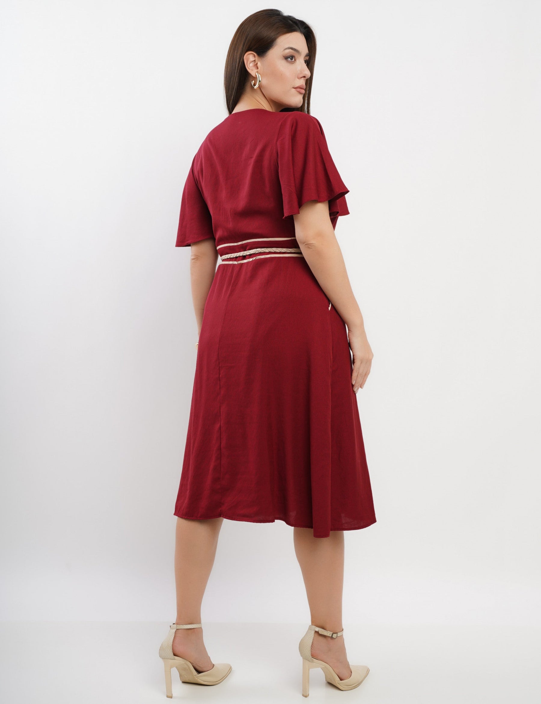 Vestido Curto Poliviscose Com Vivo