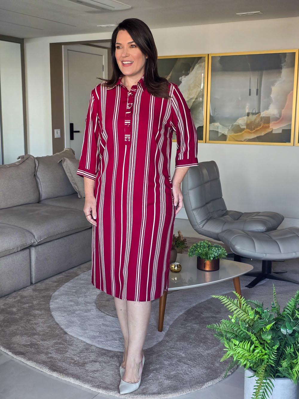 VESTIDO CHEMISE MANGA