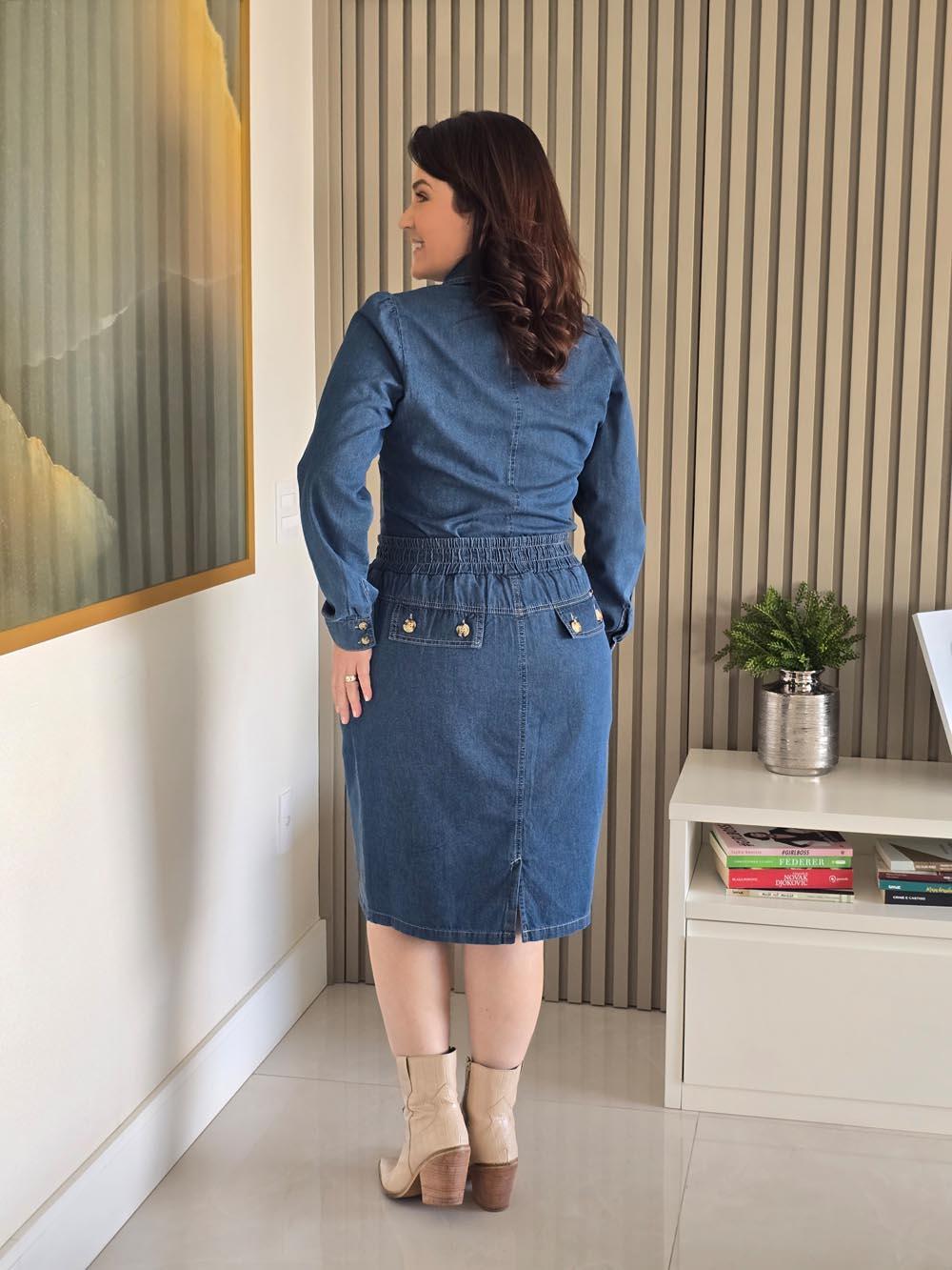 Conjunto Jeans (Camisa + Saia)