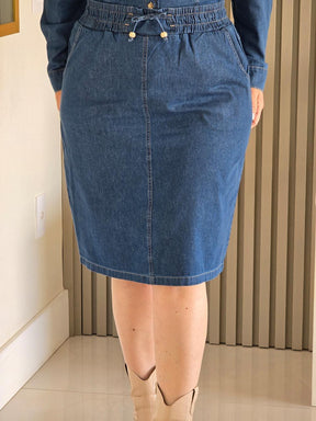 Conjunto Jeans (Camisa + Saia)