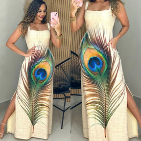 Vestido Longo Alça Grossa Lea Est. 1