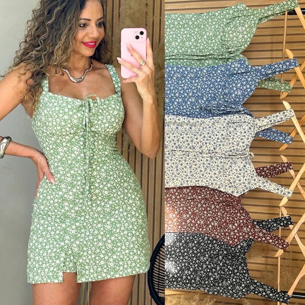 Macaquinho Floral Alça Larga Duda