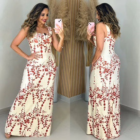 Vestido Longo Alça Grossa Lea