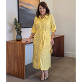 Chemisier Midi em Viscolinho