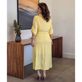 Chemisier Midi em Viscolinho