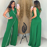 Macacão Pantalona Transpassado Jade Verde