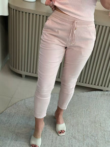 Calça De Sarja Com Cordão