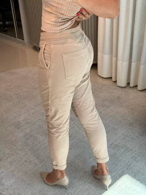 Calça De Sarja Com Cordão