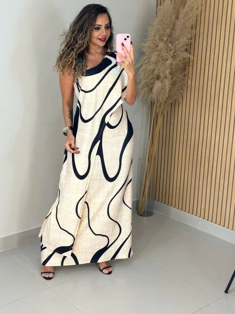 Vestido Longo Nula Manga Nina