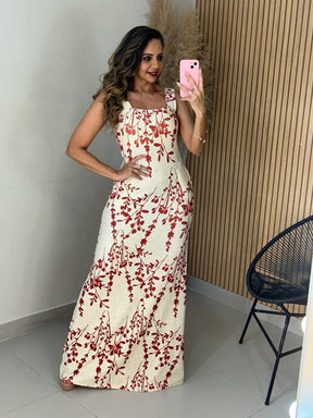 Vestido Longo Alça Grossa Lea