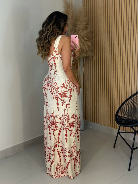 Vestido Longo Alça Grossa Lea