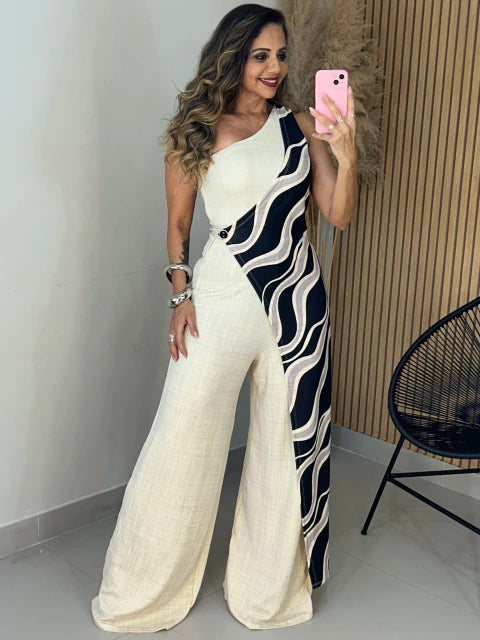 Macacão Pantalona Nula Manga Miriam