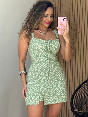 Macaquinho Floral Alça Larga Duda