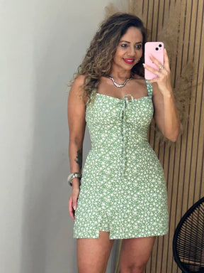 Macaquinho Floral Alça Larga Duda