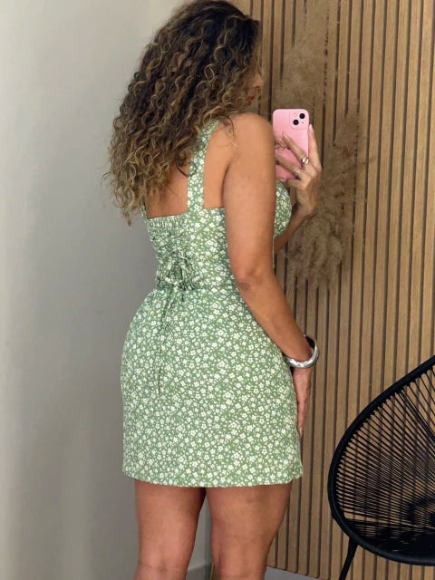 Macaquinho Floral Alça Larga Duda