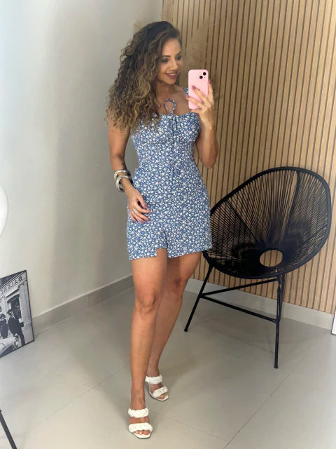 Macaquinho Floral Alça Larga Duda