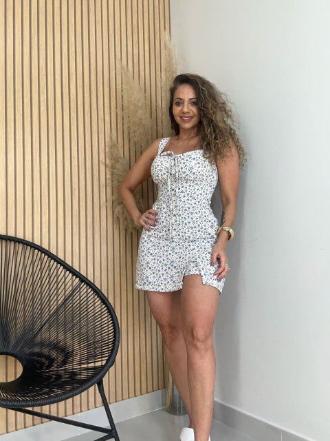 Macaquinho Floral Alça Larga Duda