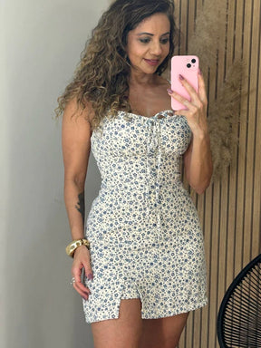 Macaquinho Floral Alça Larga Duda