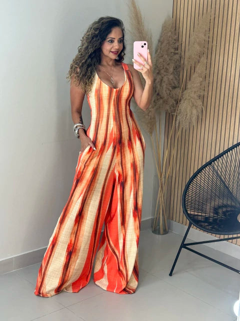 Macacão Pantalona Amarração Costas Zate