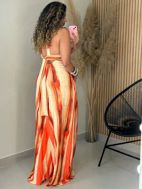 Macacão Pantalona Amarração Costas Zate