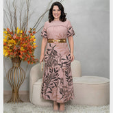 VESTIDO MAX ROSA EM CREPE KAULY