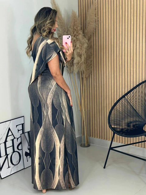 Vestido Longo Nula Manga Nina Est. 1